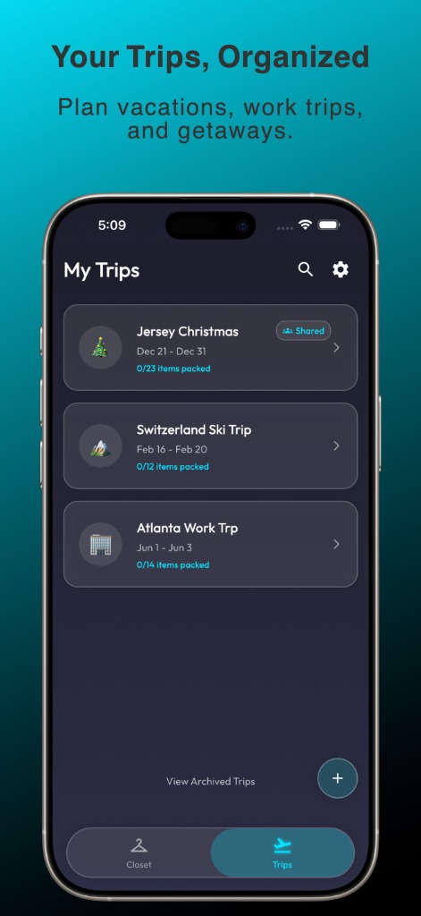 Your Trips, Organized